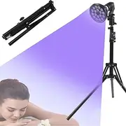 54W Ta-n-ning Lamp, UVA Tanning Light with Eye Mask and Adjustable Stand 38.5-78.7inch, Purple Light Floor Lamp Self Ta-n-ning Device, 18pcs LED 395nm Sun Lamps for T-a-nning for Body and Face