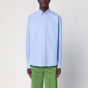 [Valentino] Light blue cotton button-down shirt 41 CM Light blue