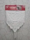 Holiday Vintage Style Christmas White Lace Table Runner, 13" x 48"