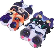 EXAOMBLE 8pcs Pet Expression Eye Mask Eye Masks for Night Sleeping Eye Covers for Sleeping Cute Sleep Mask Sleep Mask Funny Eye Mask Cartoon Blackout Sleep Mask Blind Fold Tao Li Velvet