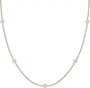 [Generic] Fashion Necklace Simulated Diamond Necklace Womens Chain Necklace Zircon Chain Necklace