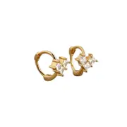 ANYCO Earrings Gold Plated Bohemian Pave Square Shiny CZ Flowers Stud For Women Teen Girl Fine Fashion Stylish Accessories Jewelry Gifts