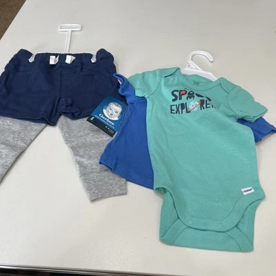 Gerber 4-Piece Baby Boys Future Space Explorer Onesies® 6-9M