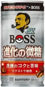 Suntory BOSS ex Evolution Lightly Sweet 185g Can x 30 Cans Pokemon F/S Japan