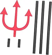 Halloween Devil Pitch Fork Lightweight Plastic Trident Prop for Cosplay Parties Stage Performances Realistic Design for Enhanced Role Play Photo Booths