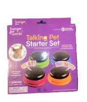 4 Piece Talking Pet Starter Set Recordable Dogs Buttons Customized Sound Dog