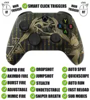 Eye of the Gods Silent Modz Smart Click Triggers Modded Controller for Xbox & PC