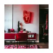 Rock n Roll Sign Neon , Handmade Rock N Roll Led Neon Red Light Rock n Roll N...