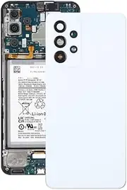 Battery Back Cover Compatible with Samsung Galaxy A53 5G SM-A536B,Housing Door Back Cover Replacement Repair Set for Galaxy A53 5G SM-A536B (White)
