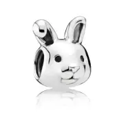 New Genuine Authentic Pandora Silver Remarkable Rabbit Portrait Charm ~791838