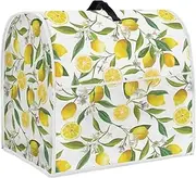 HUISEFOR Stand Mixer Cover Compatible with Kitchen Aid Mixer, Cute Lemon Print Kitchen Appliance Dustproof Covers with Accessories Pockets, Fits All Tilt Head & Bowl Lift Models Mixers