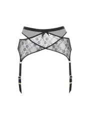 Agent Provocateur Iza Black Suspender AP4 Large NWT