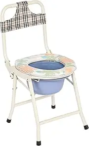 Z&y GLAa Bedside Commodes with Bucket and Back Toilet Seat Shower Chair Comfortable Durable