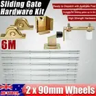 Sliding Gate Hardware Kit Wheel Steel Track Gate Keeper Roller Guide Stopper DIY