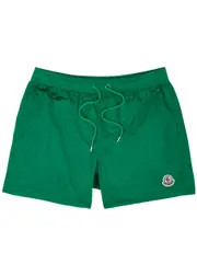 Moncler Logo Shell Swim Shorts - Green XL
