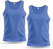 [orbiz] 2 Pack Mens Thermal Tops Underwear Sleeveless Winter Warm 0.45 Tog Baselayer T Shirts Thermal Clothing White Charcoal Thermal Vests