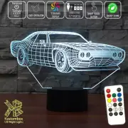 FORD MUSTANG STREET CAR LOGO 3D LED Night Light 7 Colour Changing Room Lamp