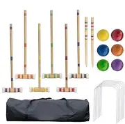 Wooden Bowling Set, Outdoor Ball Games, Fun Sports Kit, Reusable Balls, Carrying Bag Included, Family-Friendly, Portable, Perfect for Men and Women, Ideal for Backyard, Lawn, Picnic