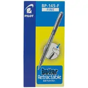 Pilot BP-145 Fine Retractable Ballpoint Pens Blue 12 Pack