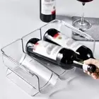 Fridge Organiser Wine Beer Stacking Bottle Rack Space Saving Can Holder Kitchen