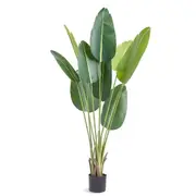 Artificial Birds Of Paradise Tree, 1.5m Tall Faux Plant, PE Material & Anti-Tip Tilt Protection Low-Maintenance Plant, Lifelike Green Fake Tree for Home Office Warehouse Decor Indoor