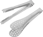 Zerodeko 6pc Stainless Steel Silverware Set 3 Small Tongs 3 Mini Ice Tongs for Cooking Tea Parties Coffee Wedding Bars Kitchens