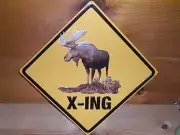 MOOSEHEAD X-ING EMBOSSED COLLECTOR PUB BAR BEER METAL SIGN NEW