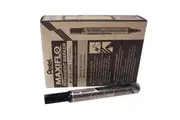 Pentel Maxiflo Whiteboard Marker, Bullet Point, 2.1mm, Black, 12/Box