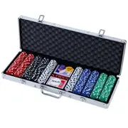 [Unbrand] 500pcs Poker Chips Set Casino Texas Hold'em Gambli