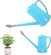 2 Litre Watering Can, Long Spout, Plastic, Removable Sprinkler System, Watering Can, Lightweight Water Spray Bottle, Watering Bottle for Garden Shed, Indoor, Flower Bonsai Plant (Blue A)