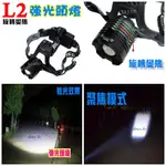 L2 強光頭燈 旋轉變焦款 新款CREE XM-L2 LED 居家登山夜遊露營釣魚行車消防保全工程施工【0B1A】