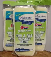 Lot Of 3 Quickie Tub & Tile Wizard Refill Pads For #319MB NOS 2007 Microban HTF