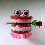 2 Colors JUMPING TEETH CHATTERING SMILE TEETH Small Toys Feet Wind Funny Up E5R0