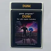 Custom Atari 2600 Dune Video Game Cartridge Label