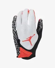 Jordan Vapor Jet 7.0 Football Receiver Gloves White/Elephant-Print Men’s Sz L