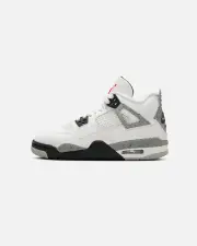 [JORDAN] Jordan Kids' Air Jordan 4 Retro Og Remastered "White Cement" (Gs) Summit White/fire Red/cement Grey - Size 5Y 5Y Summit White/Fi