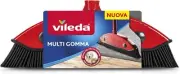 Vileda 159821 Multi Rubber Broom, Suitable for Animal Hair, redBlack