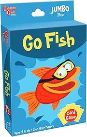 University Games Go Fish Card Game for Kids, Jumbo Size - Fun & Colorful Animal Cards, Easy-to-Learn Tabletop Game for Ages 4+, Great Family Game for 2+ Players