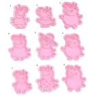 Peppa Pig Cookie Cutter & Embosser Fondant Cutter Set 1A