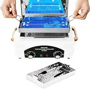 High Temperature Cleaning Box with Timer, Nail Salon Metal Tool Cleaning Box with Handle, 110V 300W 1.5L Dry Heat Cabinet with Stainless Tray for Beauty Hair Nail Metal Tools Cleaning…