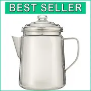Durable 12-Cup Coffee Percolator - Lightweight Stainless Steel Camping Essential