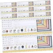 LALAFINA Desk Name Tags Classroom 25 Pack Name Plates and Fractions Chart for Educational Use