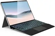 Surface Pro Keyboard, Wireless Type Cover for Microsoft Surface Pro 7 Plus 7/6/5/4/3, 7 Color Backlit Bluetooth Ultra-Slim Portable Magnetic Keyboard with Trackpad, Rechargeable Battery