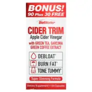 2 X DietWorks, Cider Trim, Apple Cider Vinegar, 120 Capsules