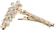 JEWEDECO 2pc Small Hair Clips Mini Alligator Hair Clips for Girls Diy Accessories French Barrette Decorative for Wedding