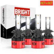 4x H7 6000K LED Combo Headlights High Low Beam Bulbs For Smart Fortwo 2008-2015