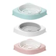 Bathroom 360 Degree Rotating for Triangle Shelf Toilet Spinning Corner Storage R