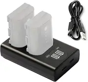 [ZITAY] LP-E6 LP E6N Dual Slots Battery Charger with LDC Display Charger Compatible with Canon EOS 90D, 80D, 70D, 60D, 60DA, 7D Mark II, 7D, 5D Mark III, 5D Mark II, 5DS, 5DS R