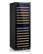 Grand Cru Vibration Free Black & Timber 166DBT Wine Fridge - 166 Bottles