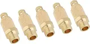 Brass Pneumatic Muffler Air Control Valve for Cylinders, Reduces Noise for Crankcases, Gear Boxes, 5pcsset, Made of Brass, Easy Installation, Prolongs Valve's Life with Filtering